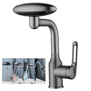 Torneira Monocomando Banheiro Cozinha Rotaçao 360 Graus Quatro Jatos de Agua Cortina de Agua Modo Bolha Cascata Misturador Quente Frio