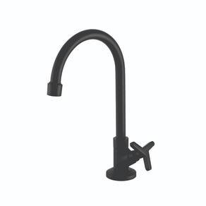 Torneira Lavatorio Bancada Bica Alta 1188 C15 1/4V Preto Matte - Meber