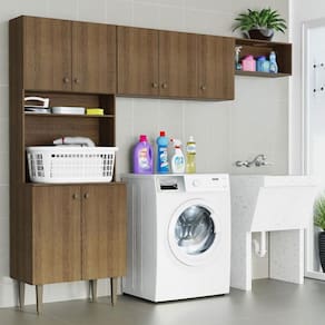 Kit área Serviço Lavan 235cm Rustic Gourmet Madesa Rustic