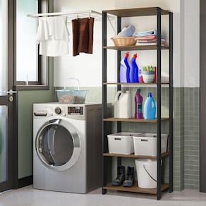 Estante Multiuso Para Lavanderia 59cm Rustic/preto
