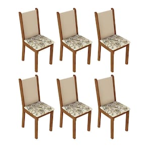 Kit 6 Cadeiras De Jantar 4291 Rustic-crema-lírio Bege Madesa Rustic-crema-lírio Bege