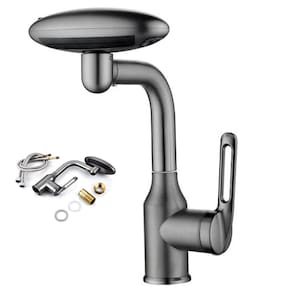 Torneira Monocomando Rotaçao 360 Graus Banheiro Cozinha Quatro Jatos de Agua Modo Bolha Cascata Cortina de Agua Misturador Agua Quente Fria Moderno