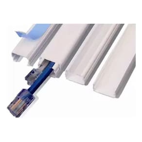 Canaleta De Fio 20x10mm 2 Metro Cabo Esconde Protege Organiz