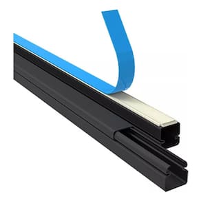 20 Metros Canaleta Preta 10x10mm Fina Fininh Cabo Escond Fio