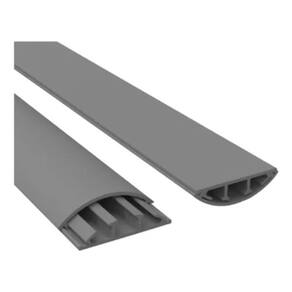 2 Metros Canaleta De Piso Cinza 52x14mm Esconder Fio Chão