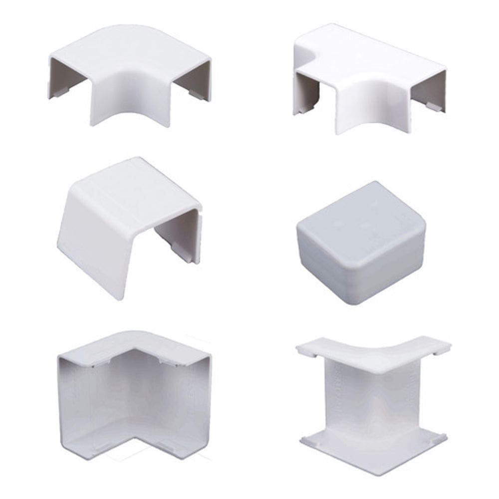 3 Acabamentos De Canaleta 10x10mm Fina Fininha Cotovelo Luva