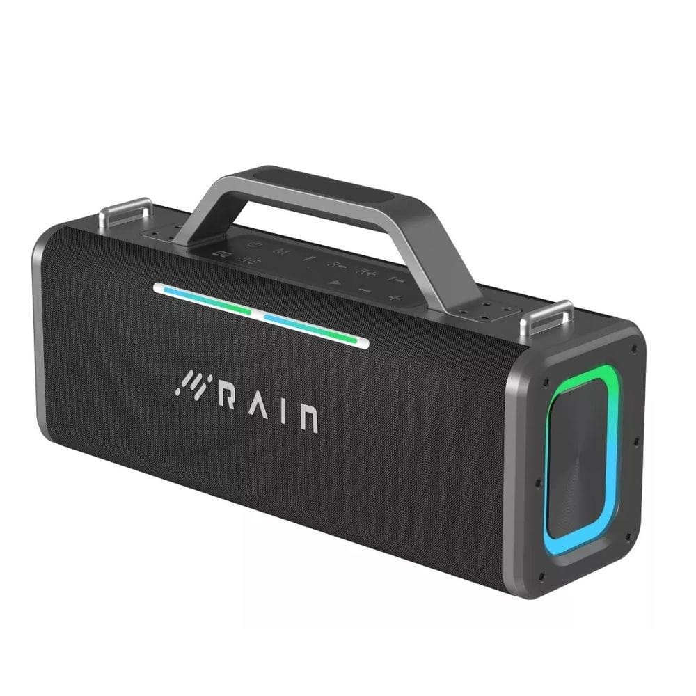 Caixa De Som Portátil RAIN R61 C/ Microfone sem Fio Super Bateria Qualidade Sonora Premium 160w Potência