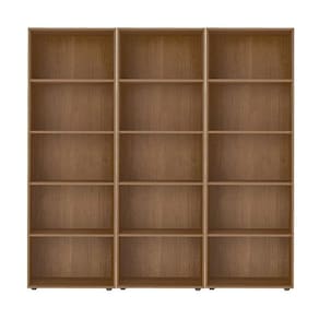 Kit 3 Estantes para Livros com 5 Prateleiras 180cmx60cm Cinamono