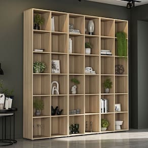 Kit Estante para Livros com 12 Nichos 221cm X 222cm Caracol Castanho