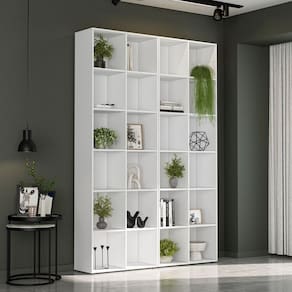 Kit Estante para Livros com 12 Nichos 221cmx148cm Caracol Branco