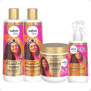 Salon Line Sos Cachos De Repente Pronta!: Shampoo, Condicionador, Máscara e Creme Fluido