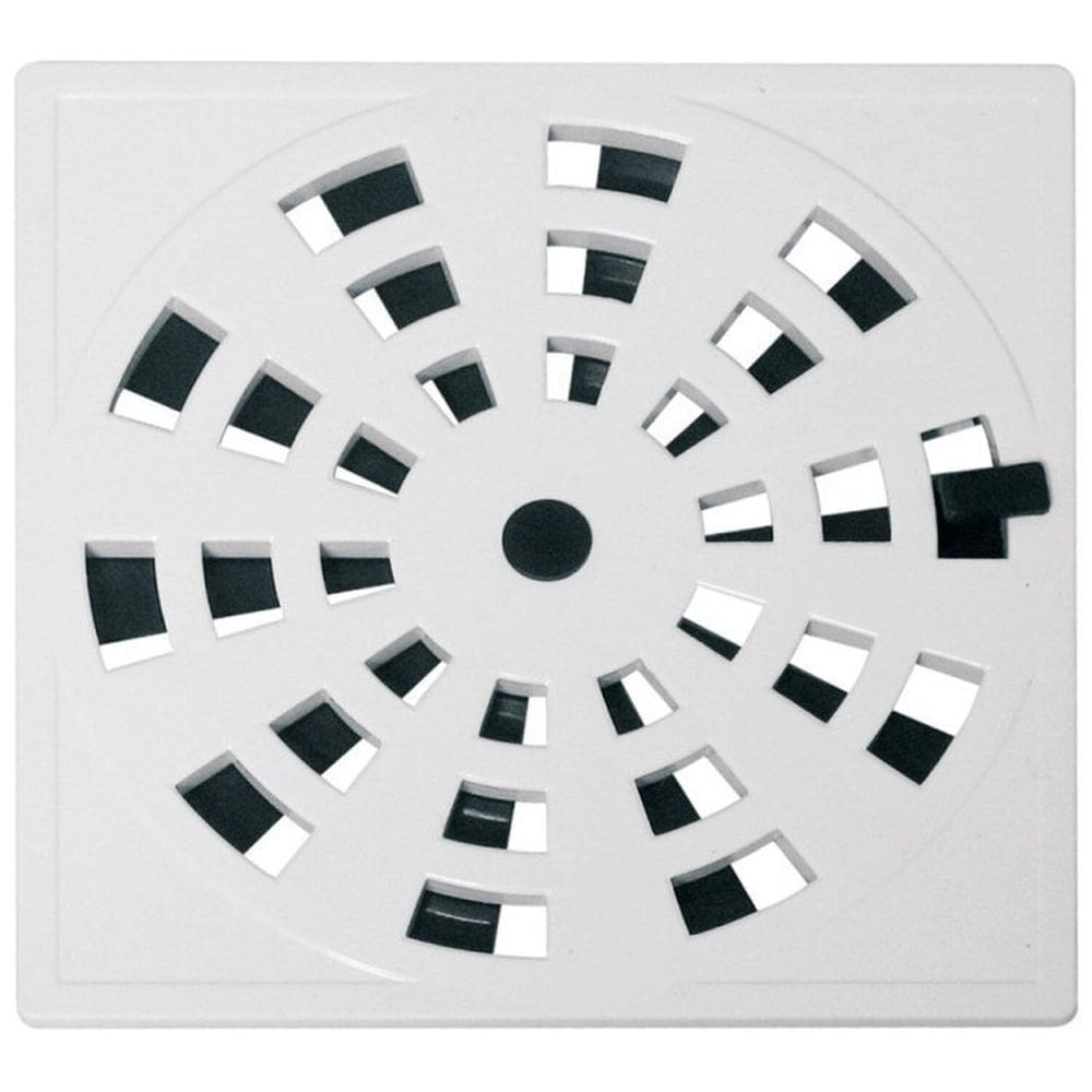 Kit 10 Grelha Quadrada 15 x 15cm com Anti-Inseto em PVC Modelo II Astra Cinza
