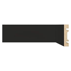 Kit com 5 Barras Rodapé de Mdf 7cm X 15mm X 2,40m Guarnição Lisa Moldufama 702 12m Preto