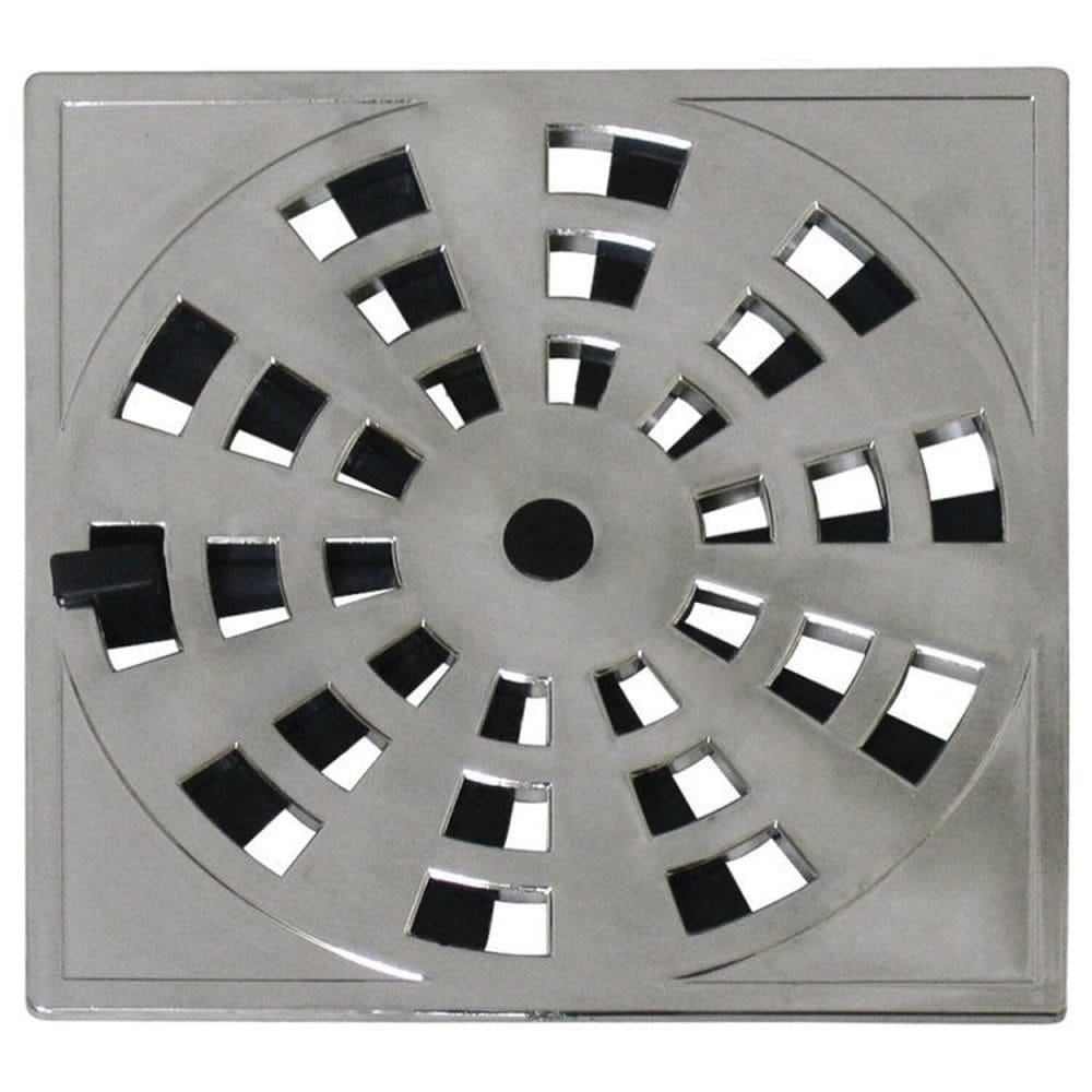 Kit 7 Grelha Quadrada 15 x 15cm com Anti-Inseto em ABS  Modelo II Astra Cromado