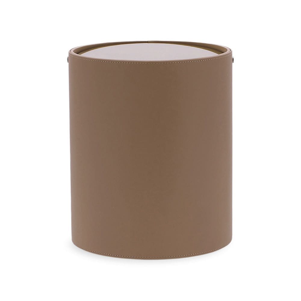 Lixeira em Mdf com Revestimento em Pu 28cm Marrom 19537 Mart