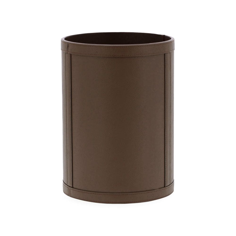 Lixeira em Mdf com Revestimento em Pu 29cm Marrom Esccuro 19535 Mart