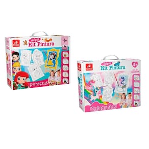 Super Kit Pintura Unicórnio E Princesas - 8 Telas Criativas