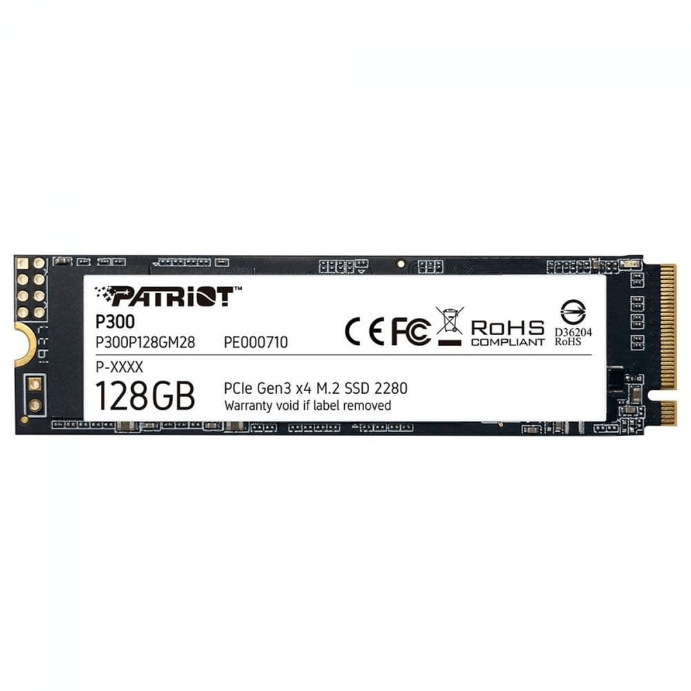 SSD, P300, 128GB, M.2 2280, NVMe, Preto - Patriot