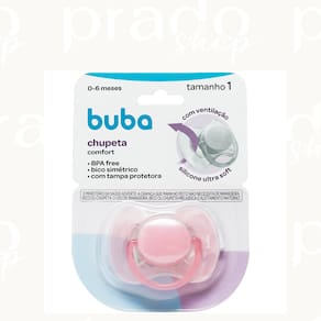 Chupeta Buba Comfort Tam.1 Rosa