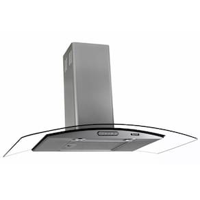 Coifa de Parede Vidro Curvo Terim 90 cm Inox 220V