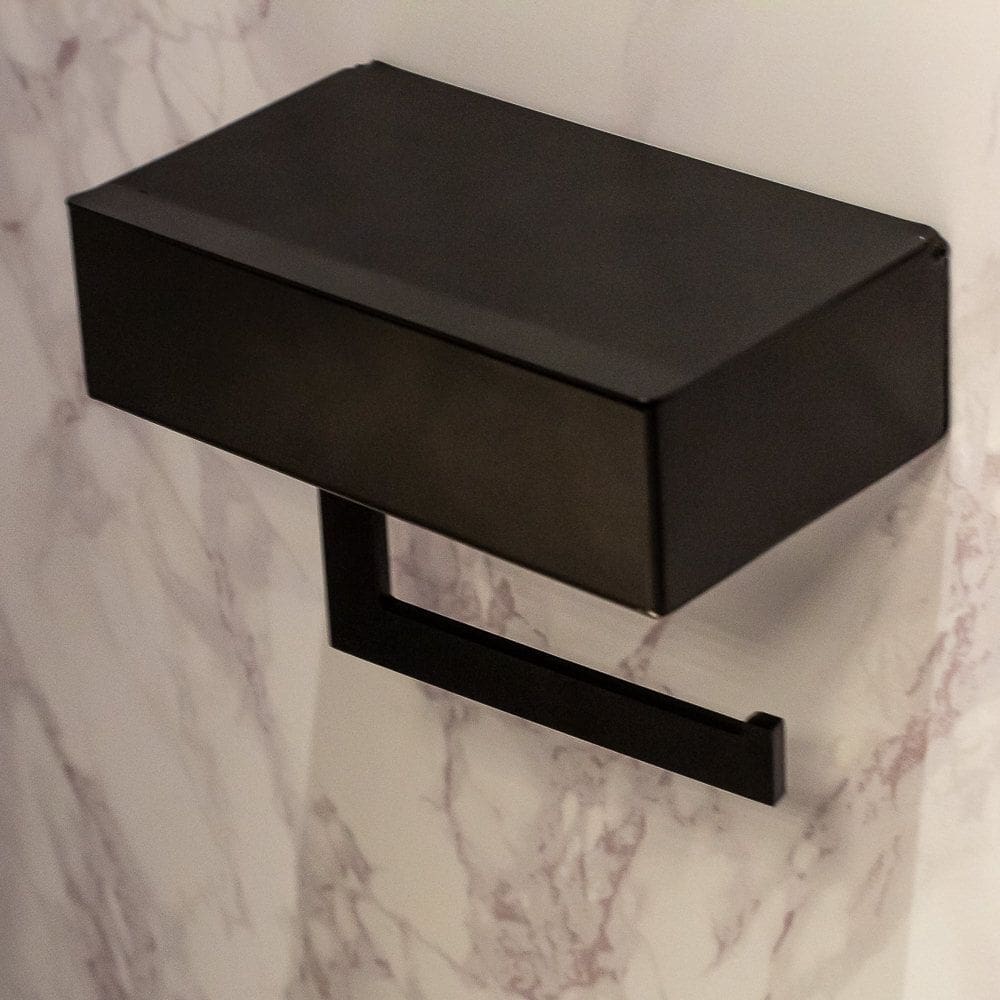 Suporte de Papel Higiênico para Parede Easily Preto