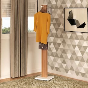 Cabideiro de Chão 38x165cm Amêndoa Tecno Mobili