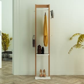 Cabideiro de Chão 43x165cm Branco Tecno Mobili