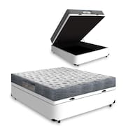 Cama Box Com Baú Casal + Colchão D33 - Ortobom - ISO 100 138x188x60cm