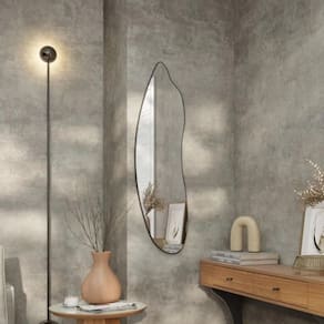Espelho Decorativo Orgânico 120cm Preto Fosco Dalla Costa