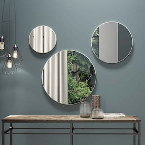 Kit 3 Espelhos Decorativos Redondos Off White Dalla Costa