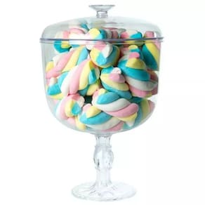 Taça Confeiteiro Acrílico com Tampa Transparente 1,250L (Faça doces lindos e impressione) 1 Peça