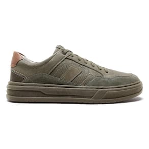 Tênis de Couro Democrata Masculino Denim Wide 240801