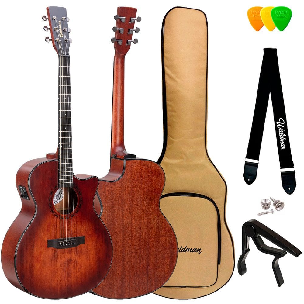 Violão Elétrico Grand Auditorium Waldman Anápolis Sólido Gcex-1141 Amb