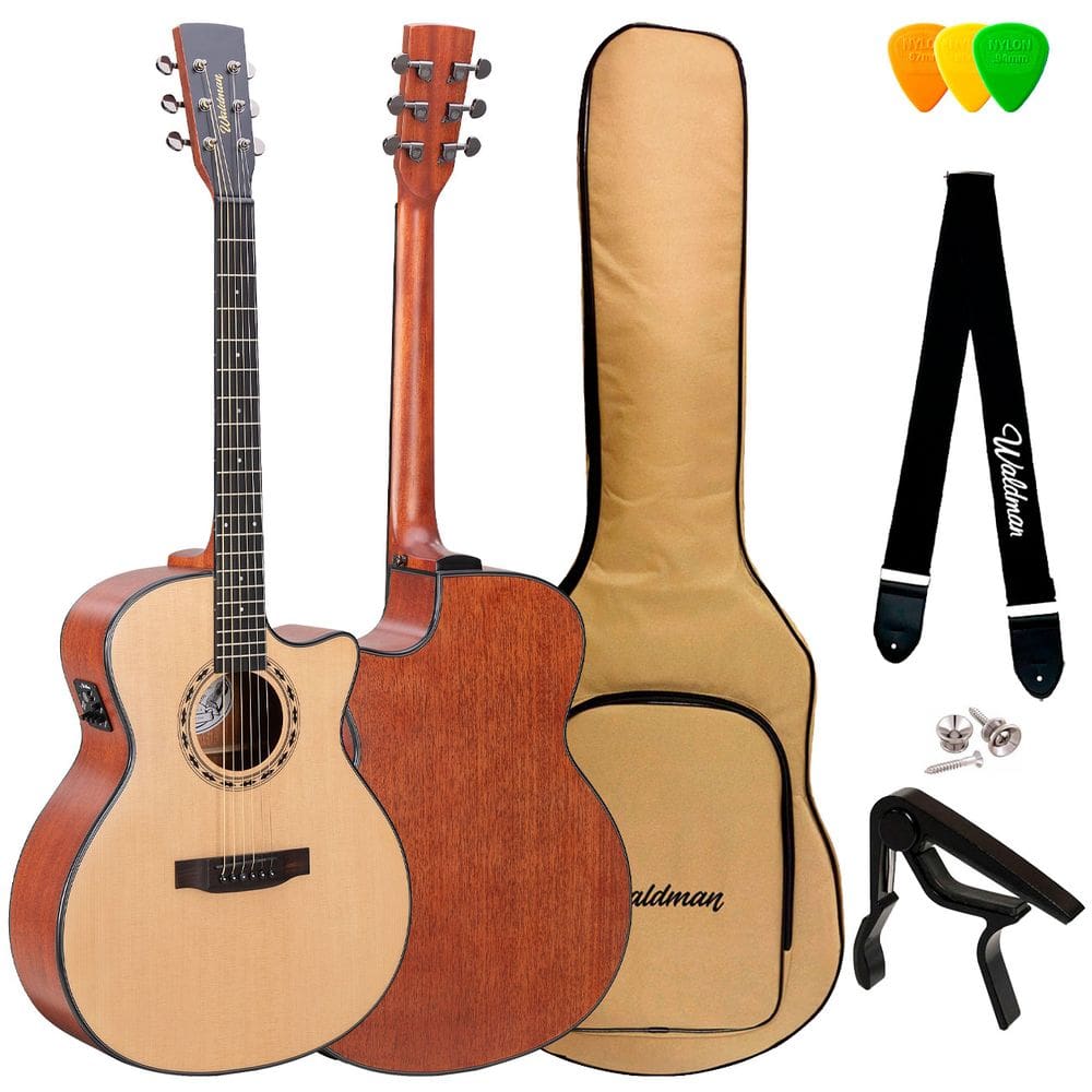 Violão Elétrico Grand Auditorium Waldman Anápolis Sólido Gcex-1141 N