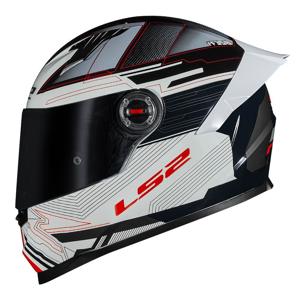 Capacete LS2 FF358 Classic S Digital Preto e Branco