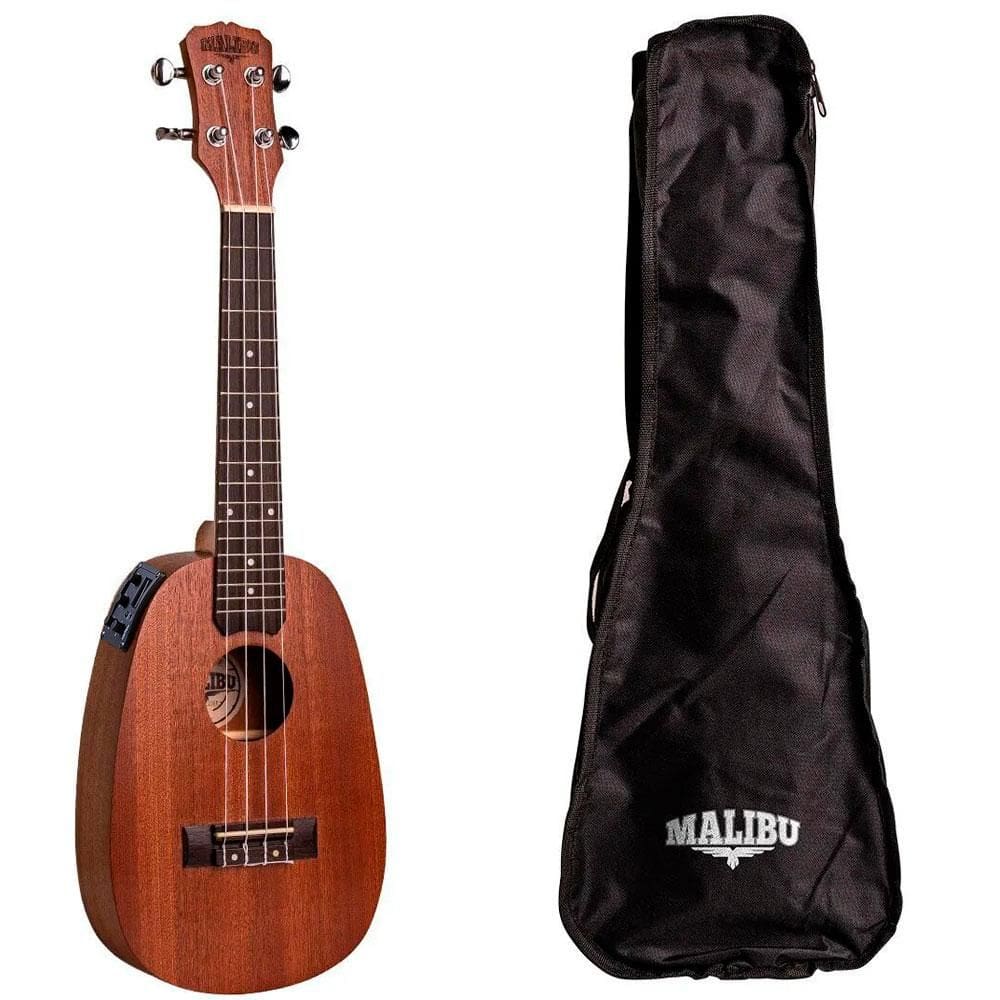 Ukulele Elétrico Malibu Abacaxi Concert Sapele 23SP