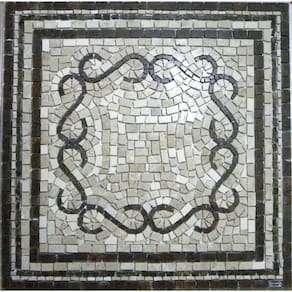 Piso Em Mosaico Romano Volute In Quadrato