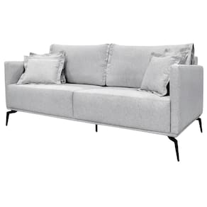 Sofa Liv 2 Lugares 160cm Pes Aço Linho 231 Grigio Ezz
