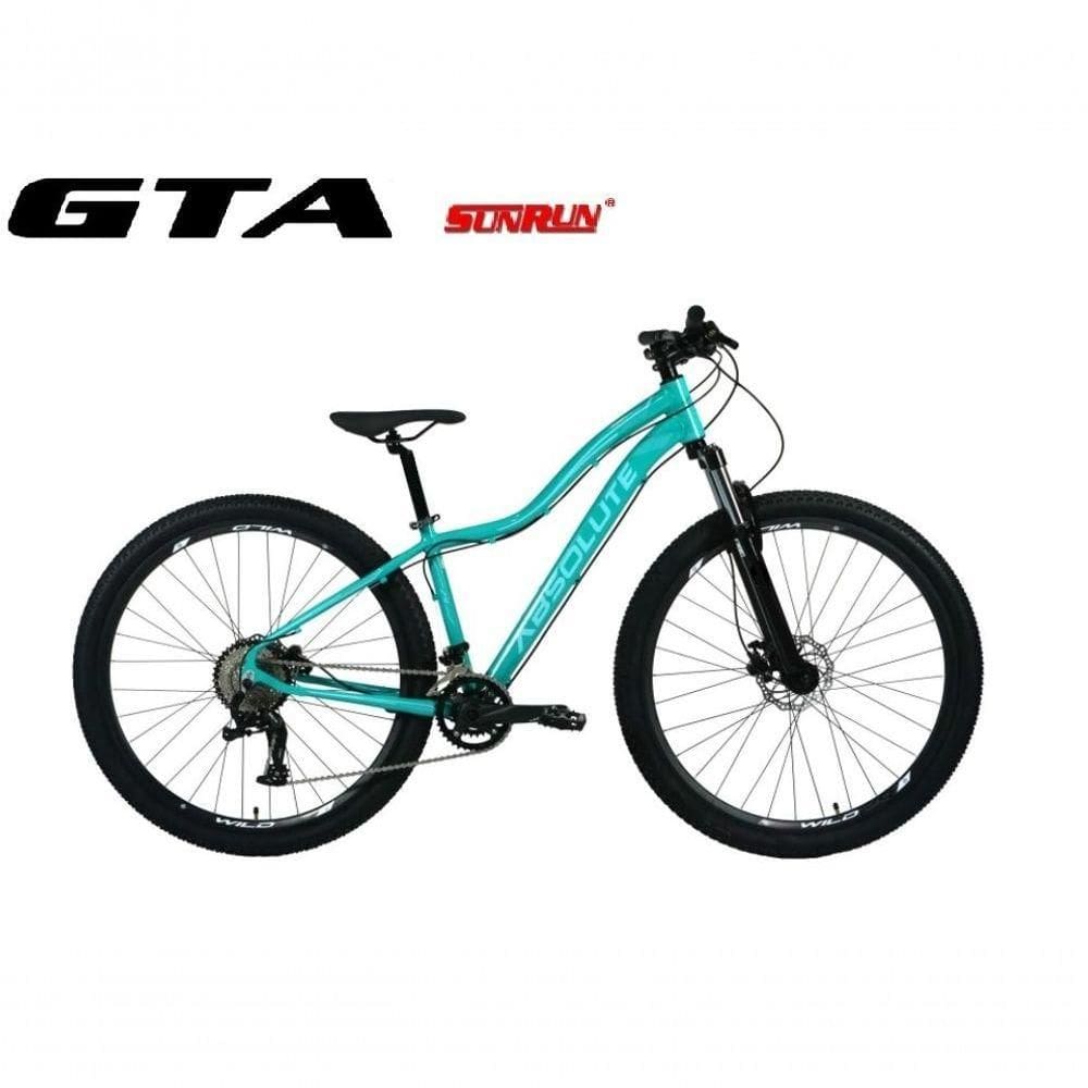 Bicicleta Aro 29 Absolute Hera Kit 2x9 Gta Sunrun Freio Disco K7 11/36 Pedivela 24/38d Garfo Trava - Verde Tam.17