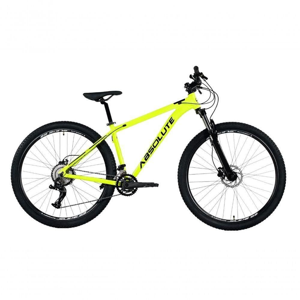 Bicicleta Aro 29 Absolute Nero 4 2x9 Freios Hidráulicos Garfo Com Trava 18v Alumínio - Amarelo Tam.21