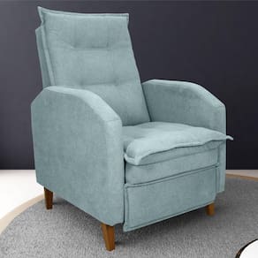 Poltrona Reclinável Leeds Boucle Azul