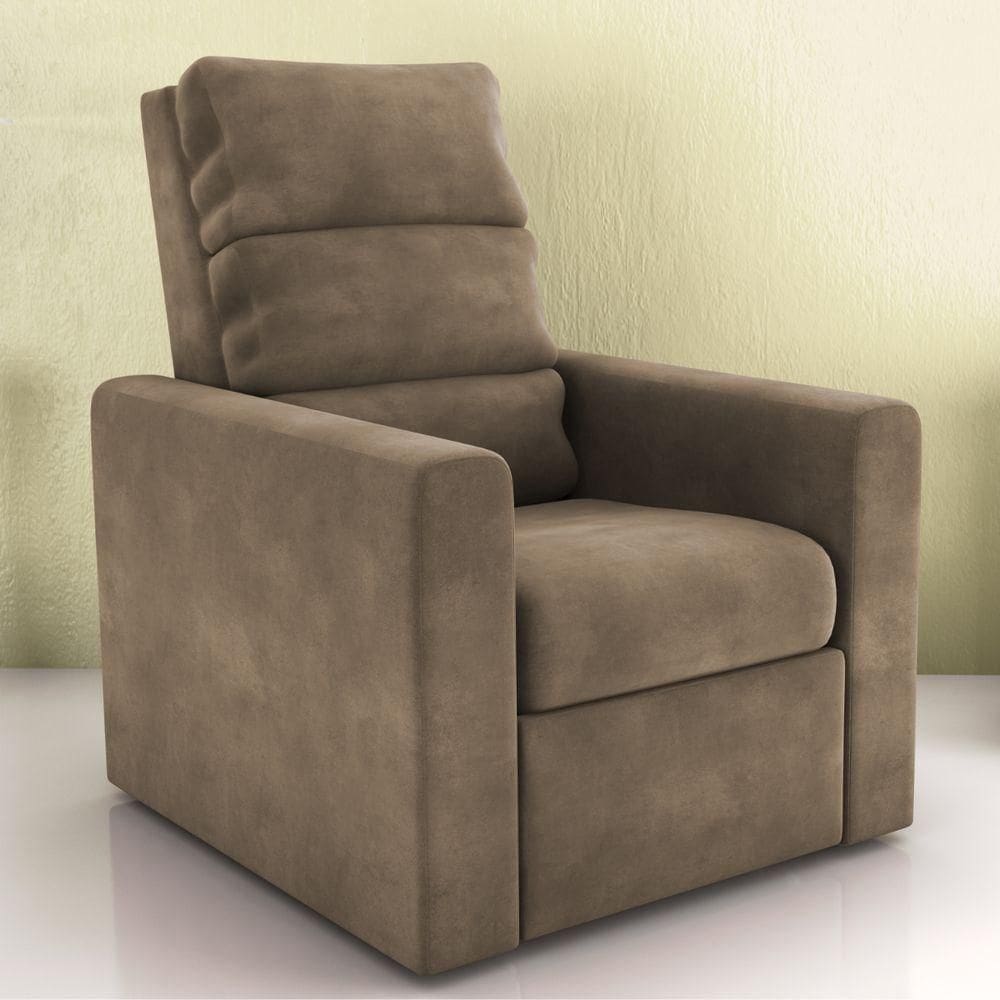 Poltrona Reclinável Do Papai Neiva Veludo Marrom