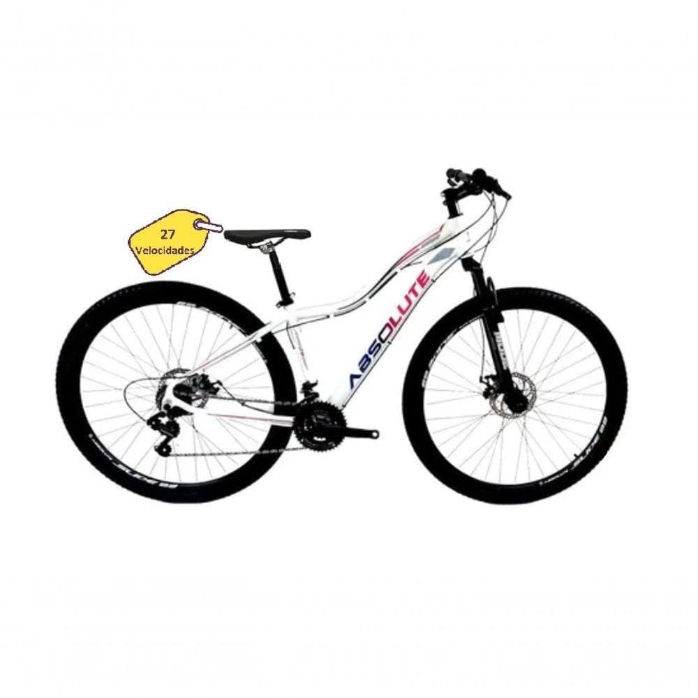 Bicicleta Aro 29 Absolute Hera Alumínio 27v Freio A Disco Mecânico Garfo Com Suspensão - Branco Tam.15