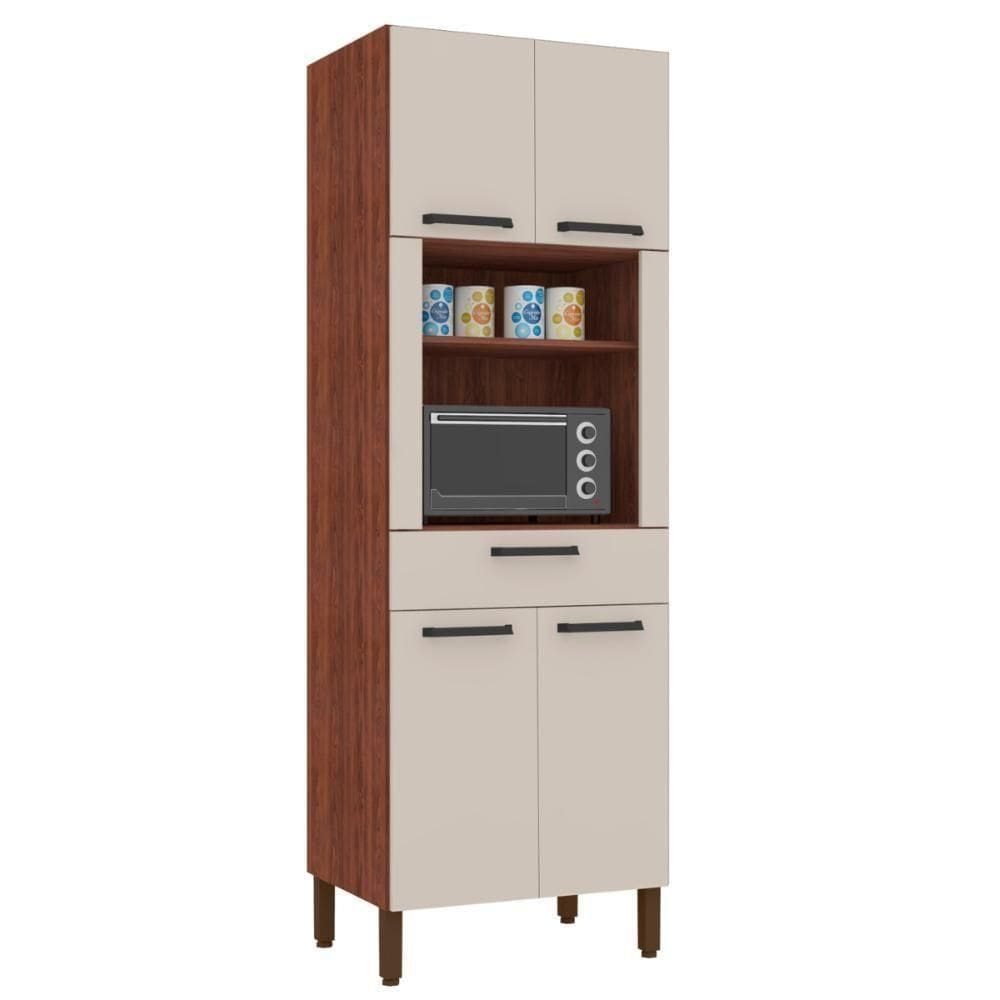 Armário De Cozinha Para Microondas Guelph Nogueira Off White
