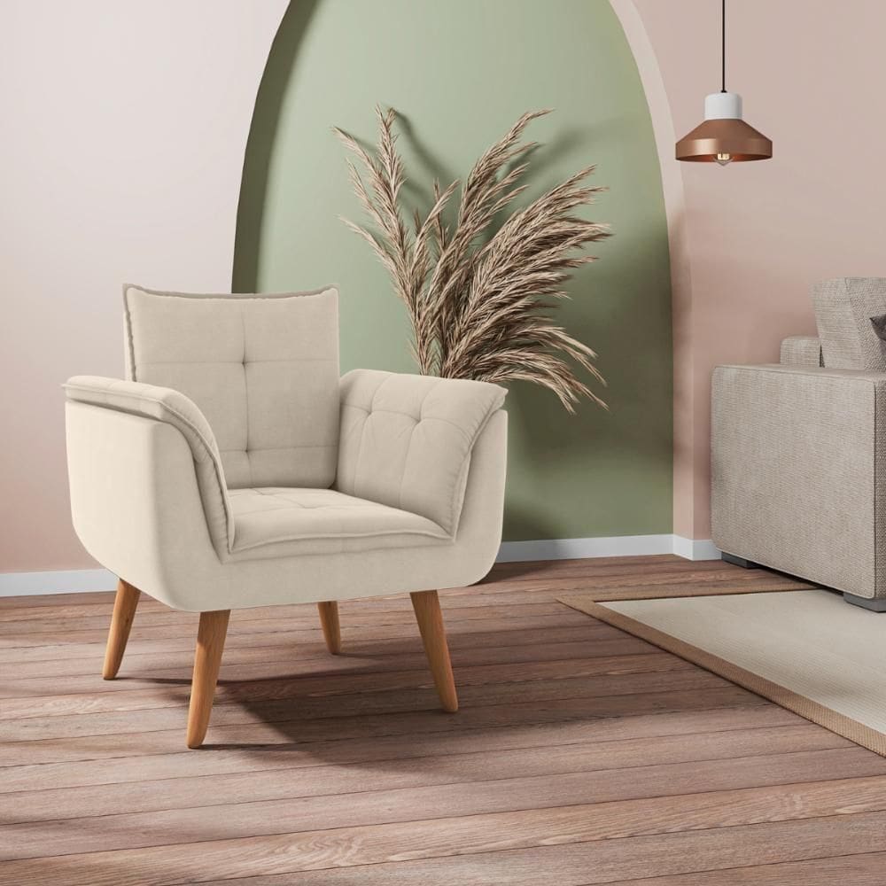 Poltrona Decorativa Japeri Inca Areia