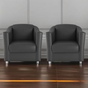 Jogo De Poltronas Decorativas Lupin Boucle Azul