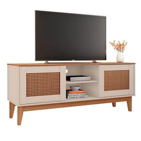 Rack Retrô Para Tvs De Até 40" Gary Off White Noce