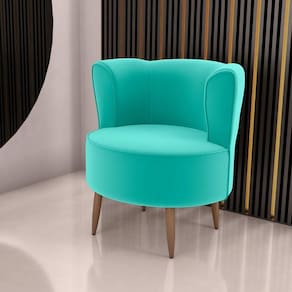 Poltrona Decorativa Para Sala Ariel Veludo Verde Menta