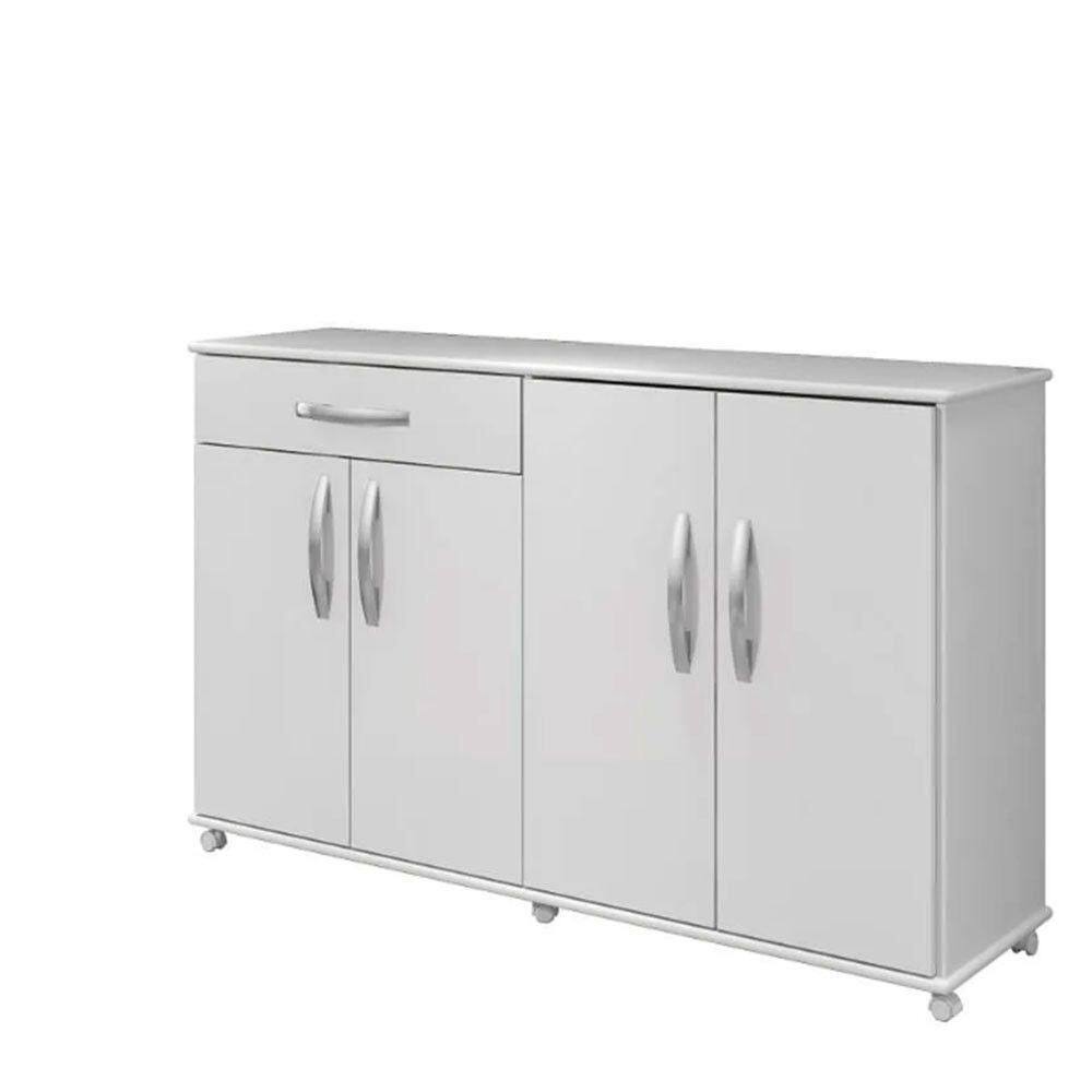 Balcão De Cozinha 4 Portas 1 Gaveta Campinas Arte Móveis Branco