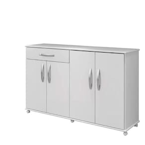 Balcão De Cozinha 4 Portas 1 Gaveta Campinas Arte Móveis Branco